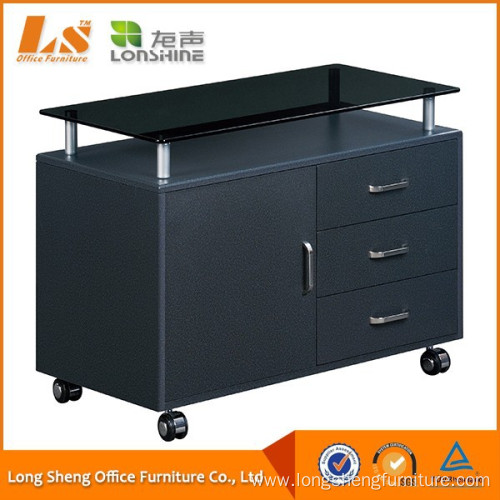 Desktop Lateral Mobile Filing Cabinet With Metal Handles